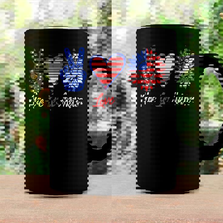 Peace Love America Funny 4Th Of July Sunflower Coffee Mug Gifts ideas