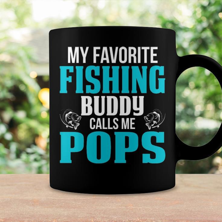 Pops Grandpa Fishing Gift My Favorite Fishing Buddy Calls Me Pops Coffee Mug Gifts ideas