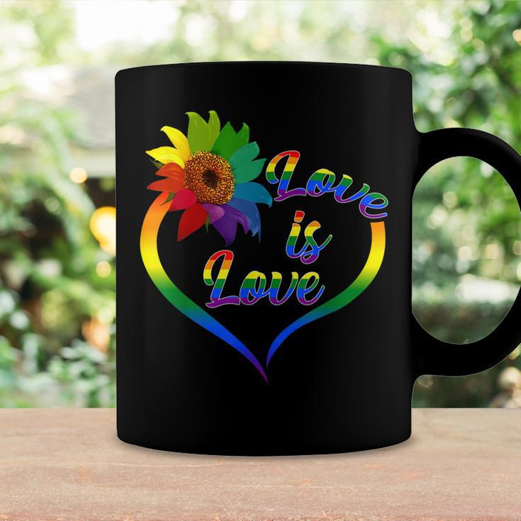 Rainbow Sunflower Love Is Love Lgbt Gay Lesbian Pride V2 Coffee Mug Gifts ideas