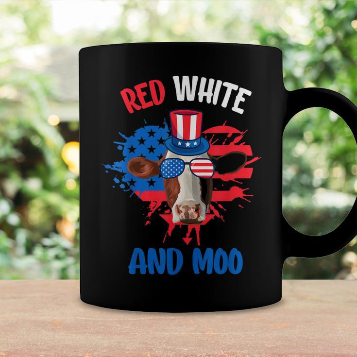 Red White And Moo Patriotic Cow Farmer 4Th Of July Coffee Mug Gifts ideas