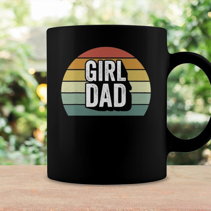 Retro Girl Dad Proud Father Love Dad Of Girls Vintage Coffee Mug Gifts ideas