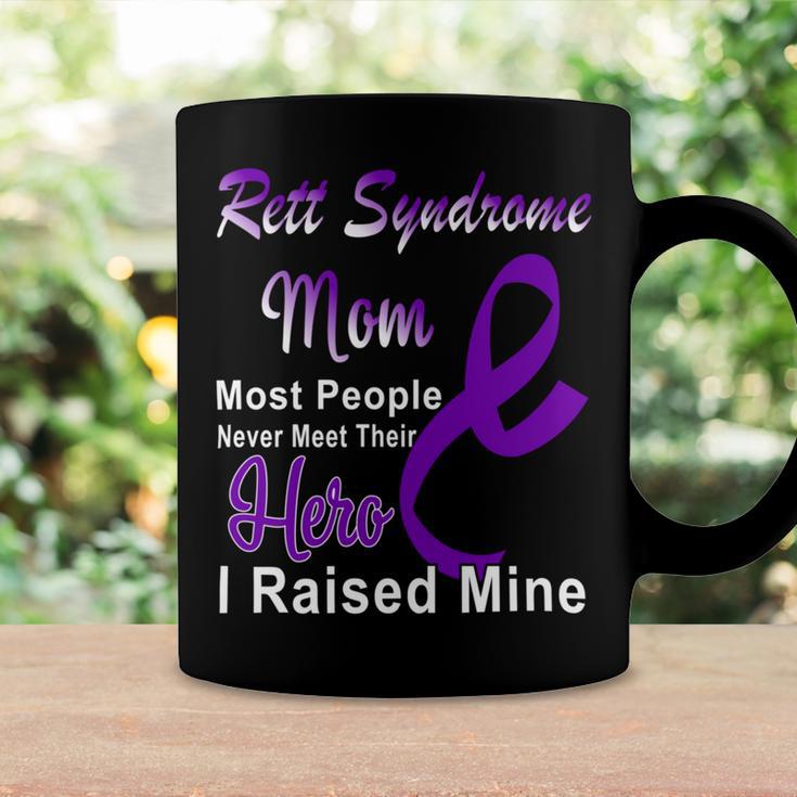 Rett Syndrome Mom Most People Never Meet Their Hero I Raised Mine Purple Ribbon Rett Syndrome Rett Syndrome Awareness Coffee Mug Gifts ideas