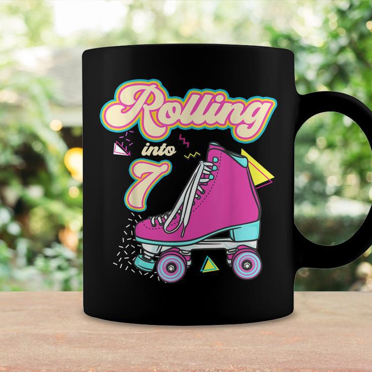 Rolling Into 7 Year Old Roller Skate 7Th Birthday Girl Coffee Mug Gifts ideas