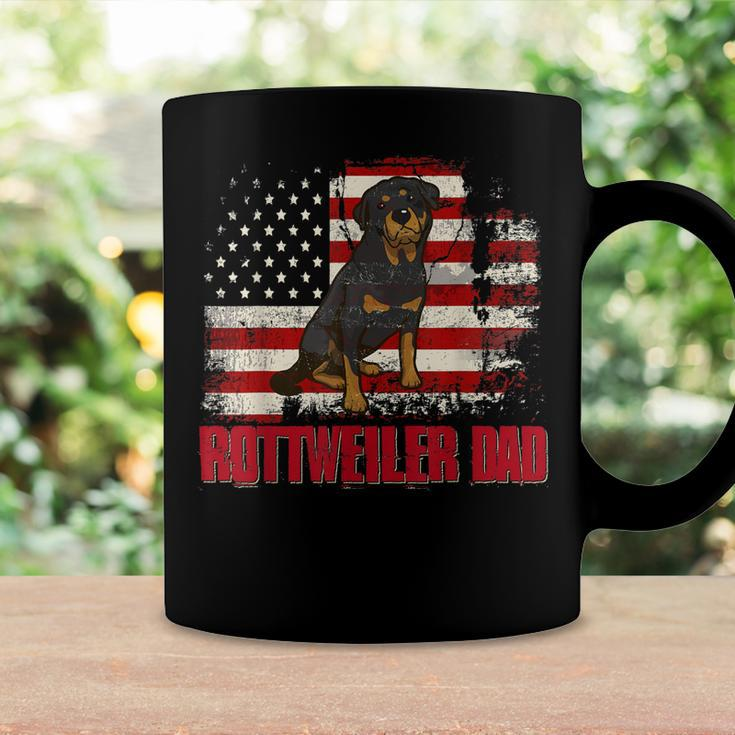 Rottweiler Dad American Flag 4Th Of July Dog Lovers Coffee Mug Gifts ideas