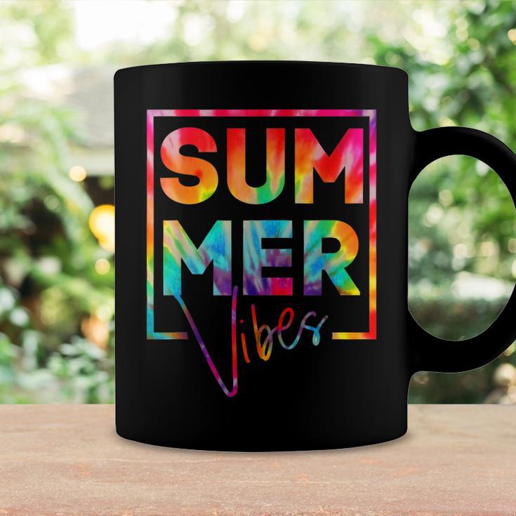 Summer Vibes Tie Dye Hello Summer Vacation Coffee Mug Gifts ideas