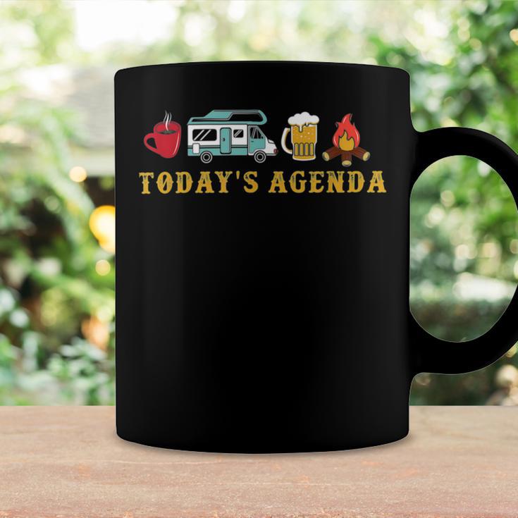 Today’S Agenda Camping Coffee Mug Gifts ideas