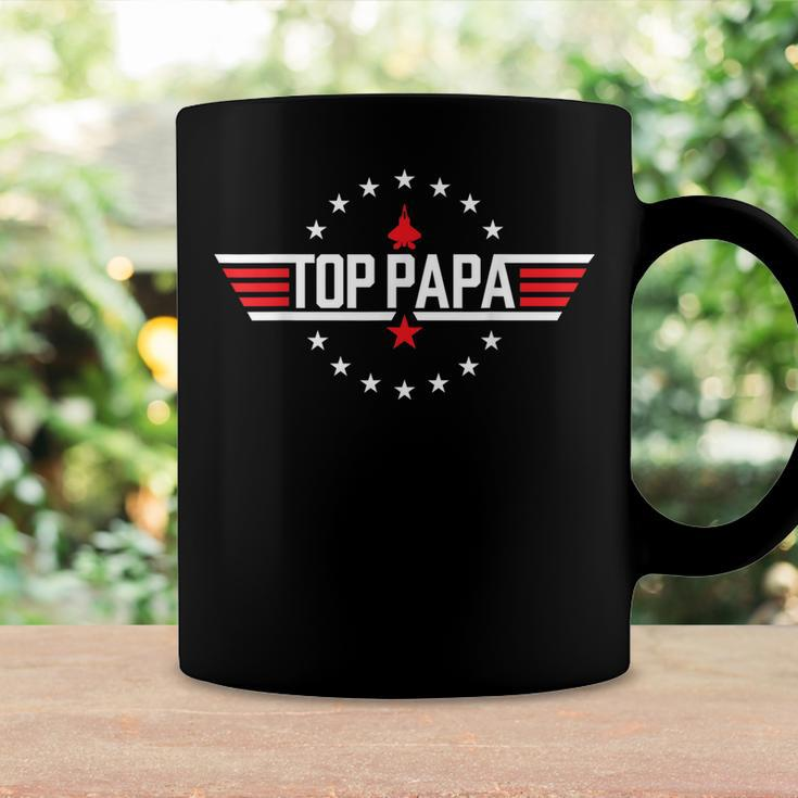 Top Papa Birthday Gun Jet Fathers Day Funny 80S Father Air Coffee Mug Gifts ideas