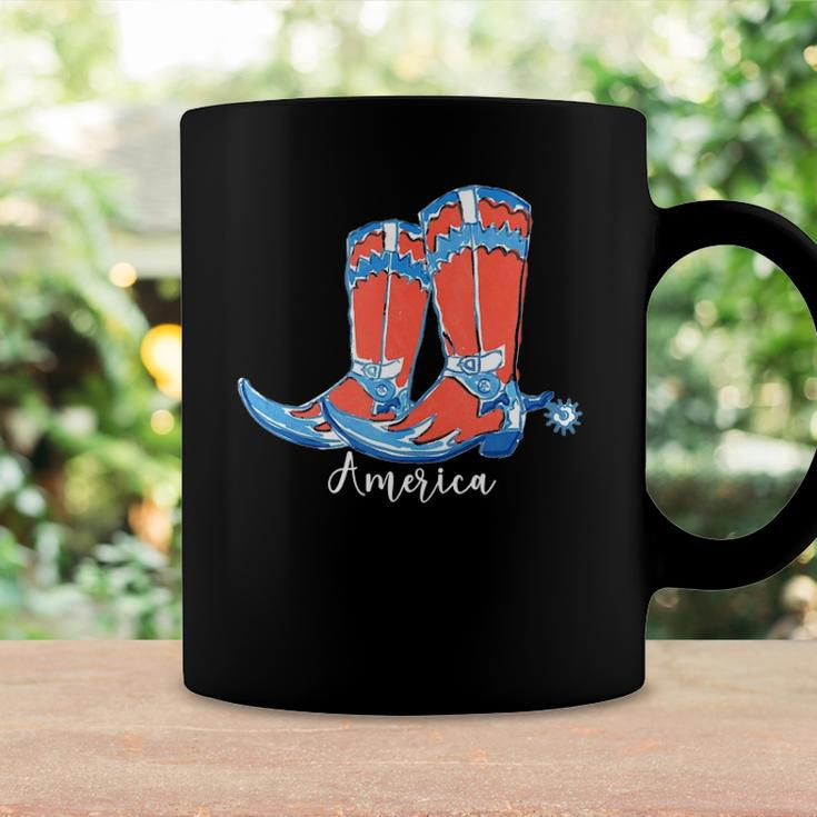 Usa America Fourth Of July Patriotic Country Cowboy Boots Coffee Mug Gifts ideas