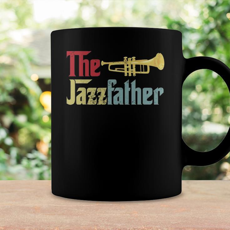 Vintage The Jazzfather Happy Fathers Day Trumpet Player Coffee Mug Gifts ideas