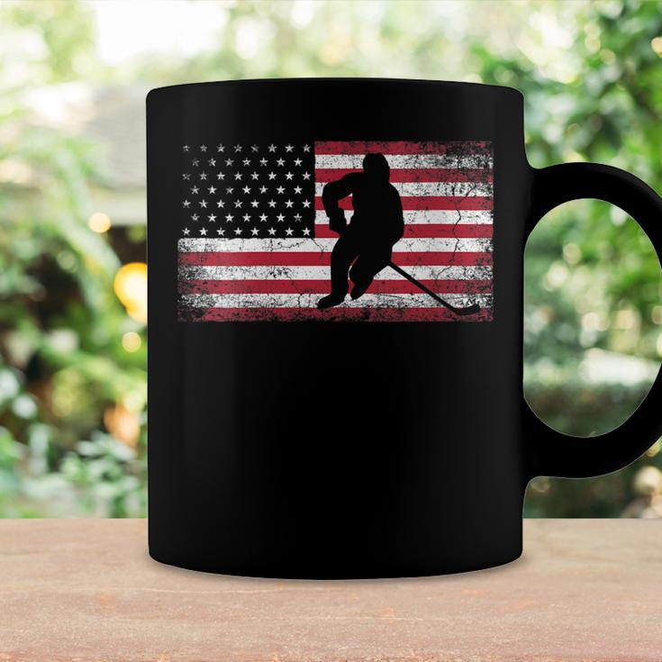 Womens Hockey American Flag 4Th Of July Patriotic Usa Dad Men Son Coffee Mug Gifts ideas
