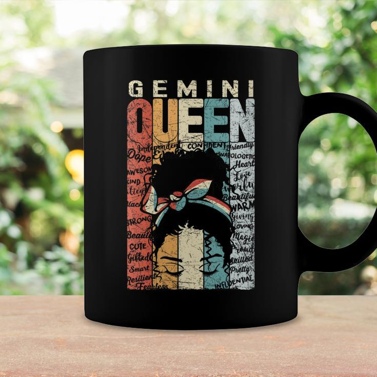 Womens June Birthday Gemini Queen Im Black Queen Afro Mom Bun Coffee Mug Gifts ideas