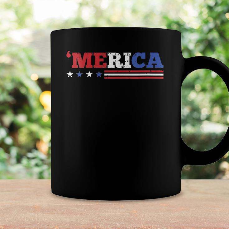 Womens Merica 4Th Of July Independence Day Patriotic American V-Neck Coffee Mug Gifts ideas