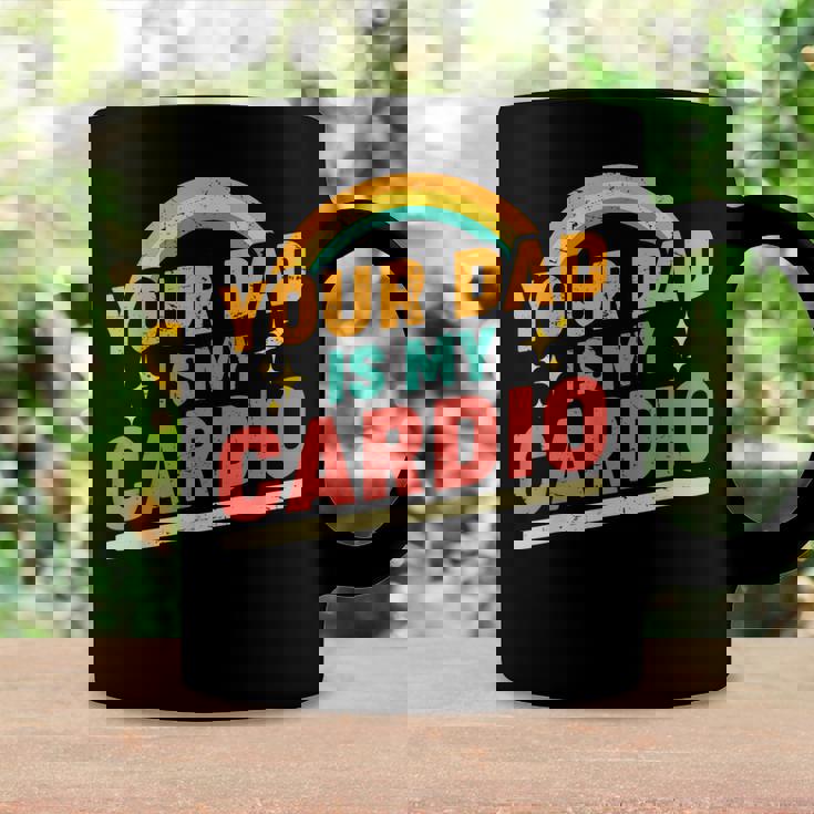Your Dad Is My Cardio Vintage Rainbow Funny Saying Sarcastic Coffee Mug Gifts ideas Your Dad Is My Cardio Vintage Rainbow Funny Saying Sarcastic Coffee Mug Gifts ideas