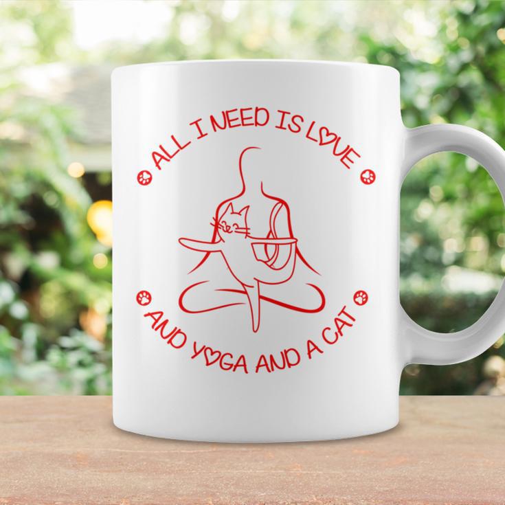 All I Need Is Love And Yoga And A Cat Lovers Gift For Yoga Lovers Red Coffee Mug Gifts ideas