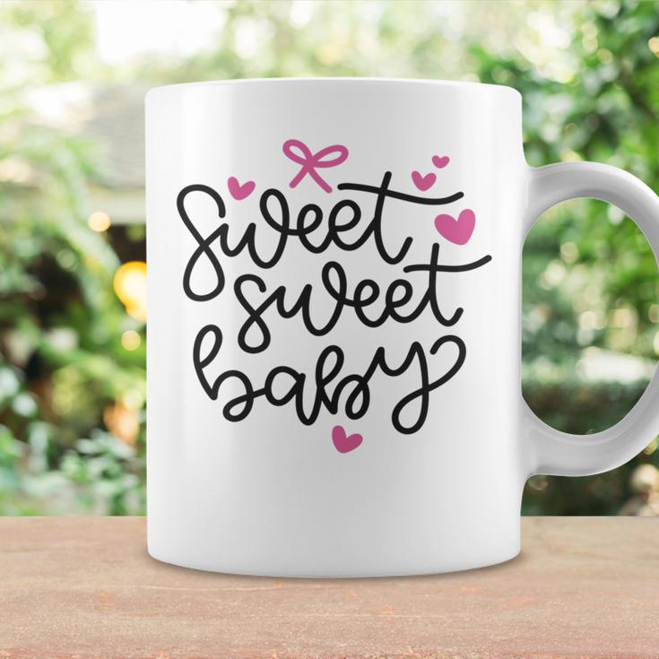 Baby Shower Text Pink Heart Ribbon Design Sweet Sweet Baby Coffee Mug Gifts ideas