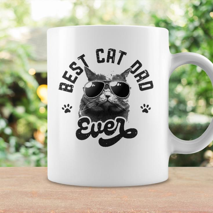 Best Cat Dad Ever Funny Daddy Fathers Day Retro Vintage Men Coffee Mug Gifts ideas