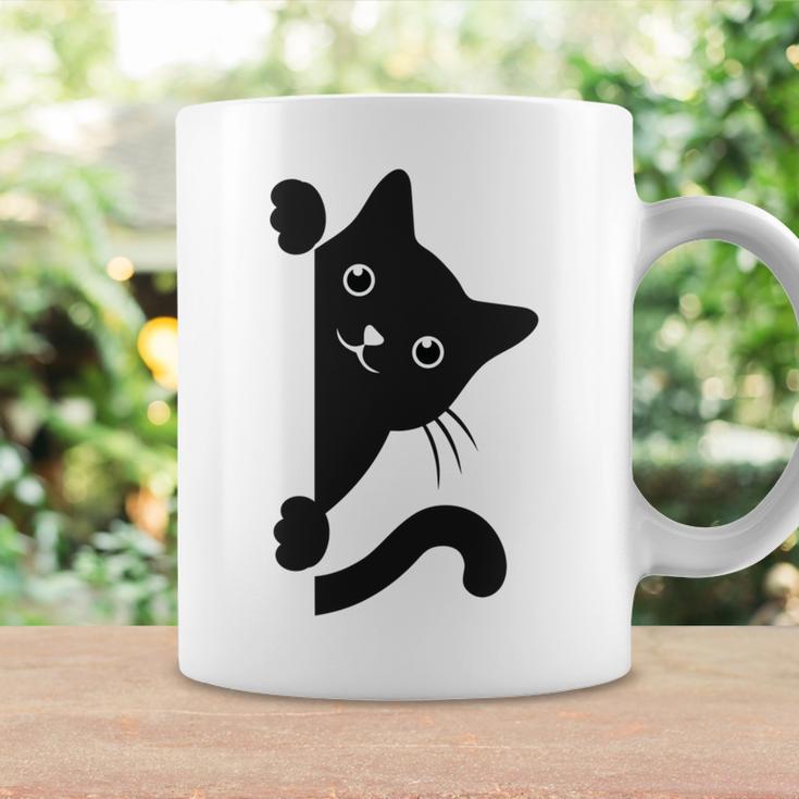 Black Cat Peeking Coffee Mug Gifts ideas