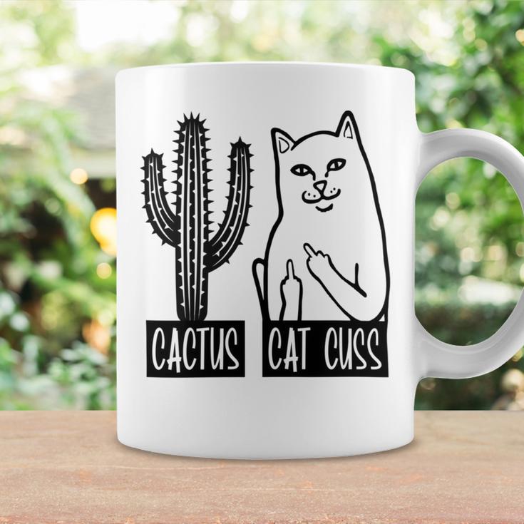 Cat Cuss Cactus Funny Cat Joke Coffee Mug Gifts ideas