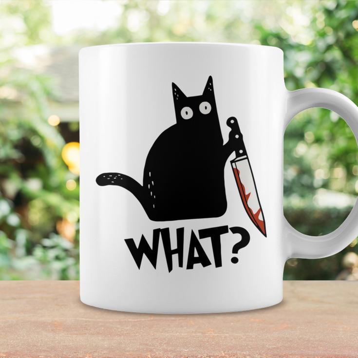 Cat What Murderous Black Cat With Knife Coffee Mug Gifts ideas