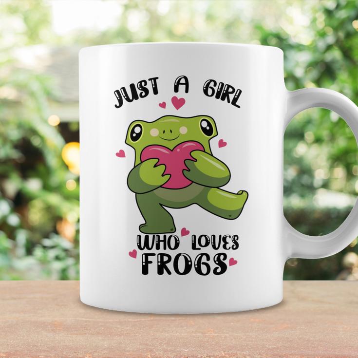 Cute Frog Just A Girl Who Loves Frogs Funny Frog Lover Gift For Girl Frog Lover Coffee Mug Gifts ideas