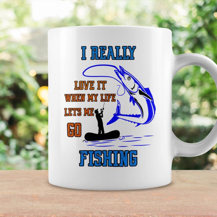 Funny I Really Love It When My Wife Lets Me Go Fishing Coffee Mug Gifts ideas