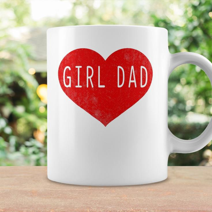 Girl Dad Heart Fathers Day Vintage Retro Coffee Mug Gifts ideas