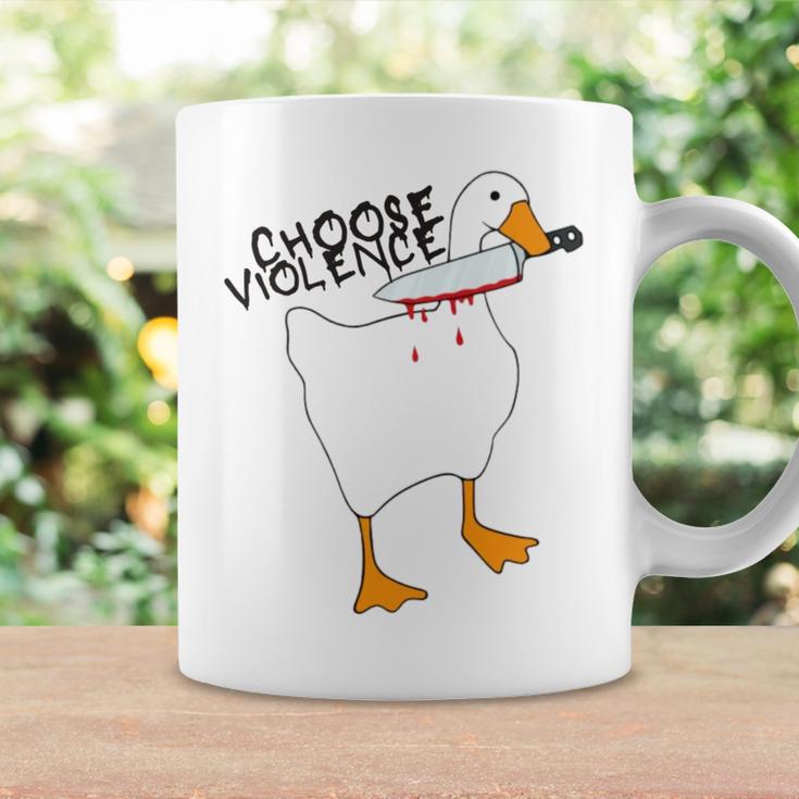 Goose With Knife Sticker Goose Sticker Funny Quotes Funny Animal Stickerspeace Was Never An Option Coffee Mug Gifts ideas