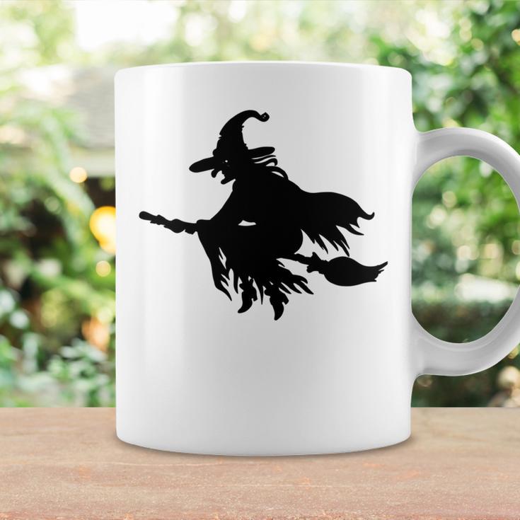 Halloween Scary Old Witch On Broom Art Design Pattern Coffee Mug Gifts ideas