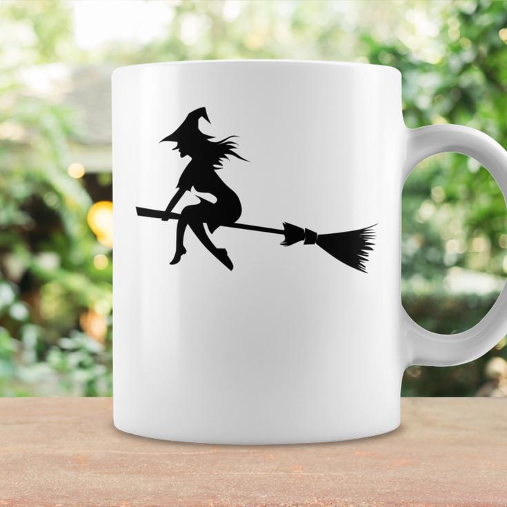 Halloween Young Scary Witch On Broom Pattern Coffee Mug Gifts ideas