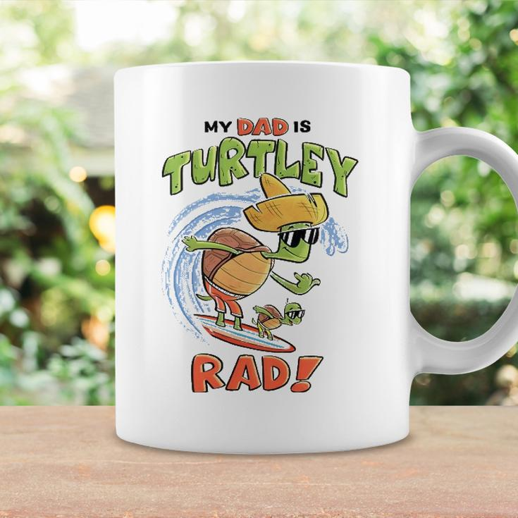 Kids My Dad Is Turtley Rad Cute Kids For Dad Turtles Surf Coffee Mug Gifts ideas