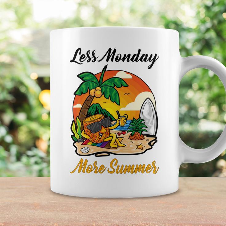 Less Monday More Summer Funny Pineapple Gift Pineapple Lover Coffee Mug Gifts ideas