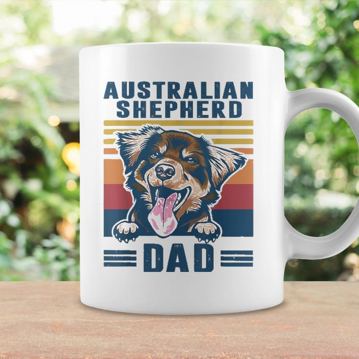 Mens Australian Shepherd Dad Father Retro Australian Shepherd Coffee Mug Gifts ideas