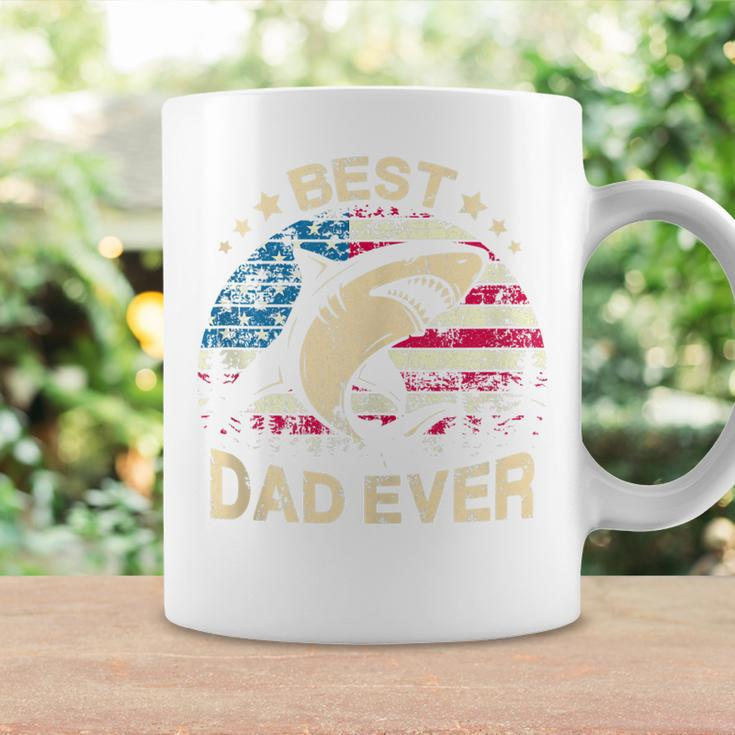 Mens Daddy SharkBest Dad Papa Ever 4Th Of July Father Coffee Mug Gifts ideas