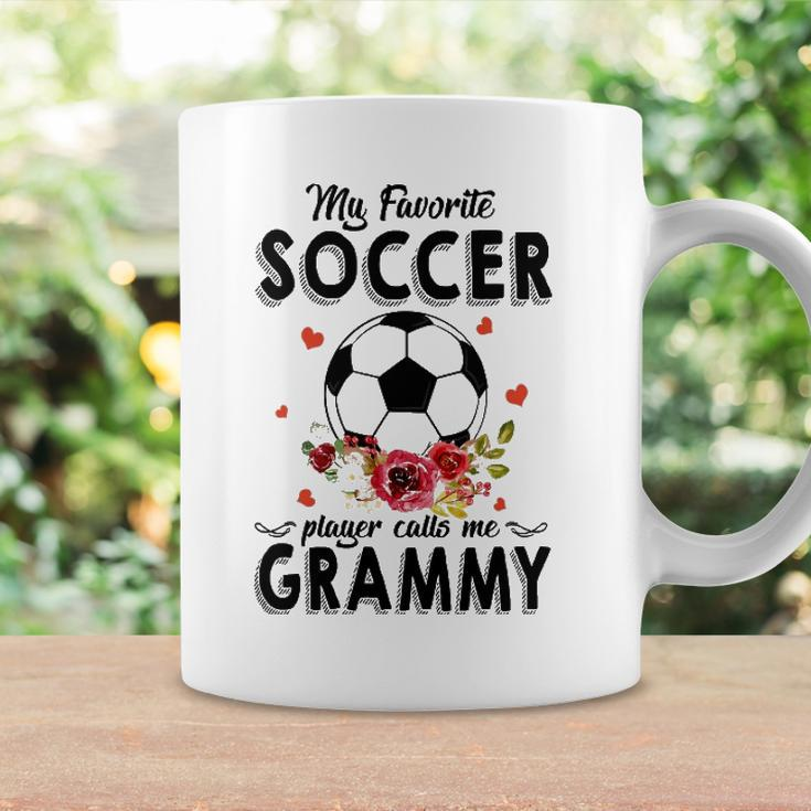 My Favorite Soccer Player Calls Me Grammy Flower Gift Coffee Mug Gifts ideas