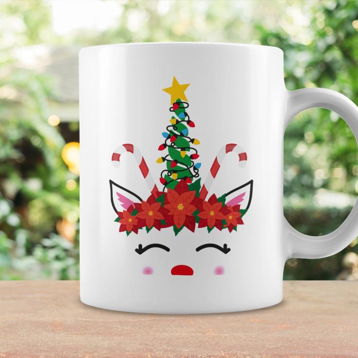 New Christmas Unicorn Face Santicorn Poinsettia Crown Cute V2 Coffee Mug Gifts ideas