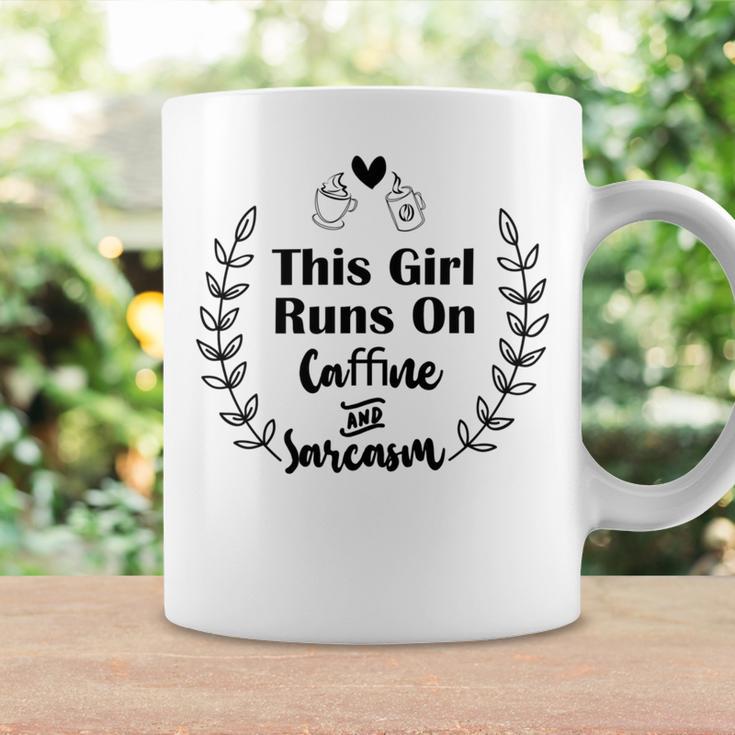 Official This Girl Runs On Caffeine And Sarcasm Coffee Mug Gifts ideas