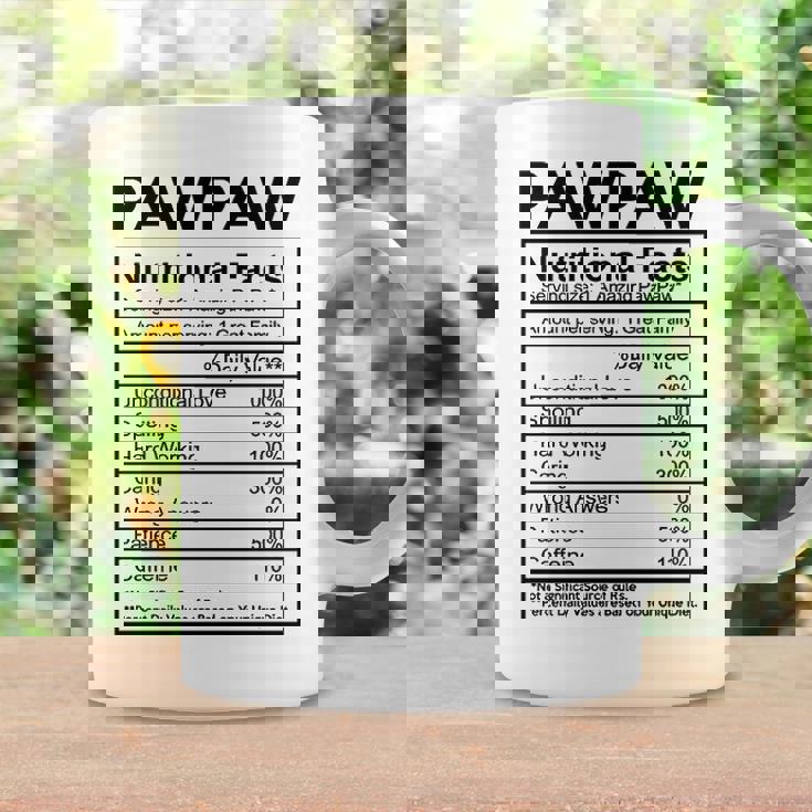Pawpaw Grandpa Gift Pawpaw Nutritional Facts Coffee Mug Seseable