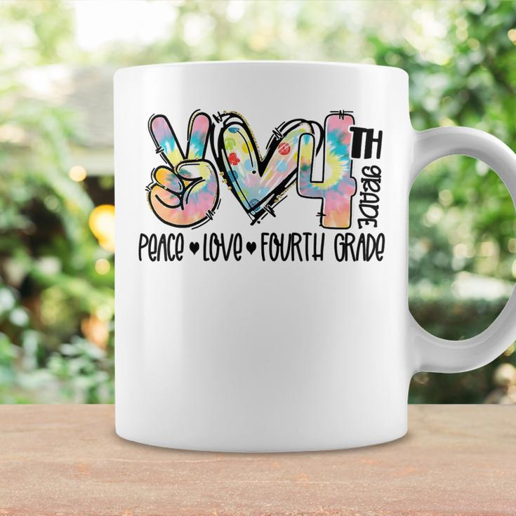Peace Love Fourth Grade Funny Tie Dye Student Teacher T-Shirt Coffee Mug Gifts ideas