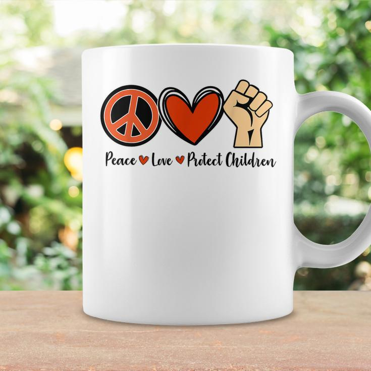 Protect Our Kids End Guns Violence Wear Orange Peace Sign Coffee Mug Gifts ideas