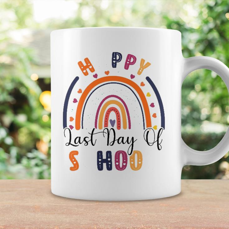 Rainbow Happy Last Day Of School Teacher Student Graduation Coffee Mug Gifts ideas