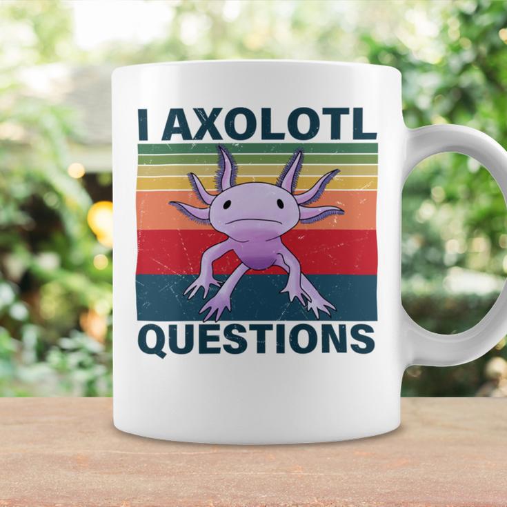 Retro I Axolotl Questions Funny Cute Axolotl Coffee Mug Gifts ideas