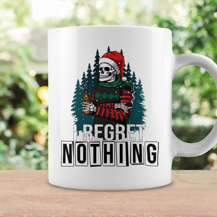 Skeleton Santa I Regret Nothing Christmas Coffee Mug Gifts ideas