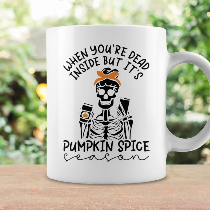 Skeleton When You’Re Dead Inside But It’S Pumpkin Spice Season Skeleton Fall Pumpkin Spice SeasonCoffee Mug Gifts ideas