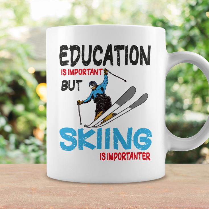 Skier Quote Education Is Important But Skiing Is Importanter Coffee Mug Gifts ideas