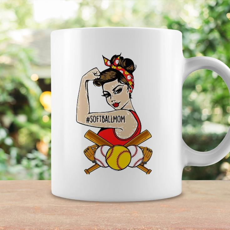 Softball Mom The Riveter Strong Woman Baseball Mothers Day Coffee Mug Gifts ideas