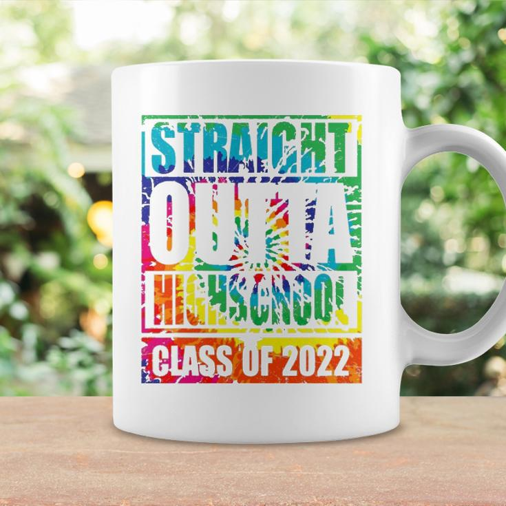 Straight Outta High School Class Of 2022 Graduation Tie Dye Coffee Mug Gifts ideas