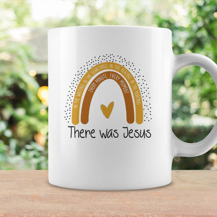 There Was Jesus Polka Dot Boho Rainbow Christian Easter Day Coffee Mug Gifts ideas