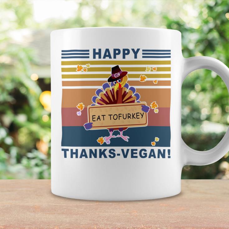 Turkey Happy Thanks Vegan Turkey Vintage Retro Coffee Mug Gifts ideas