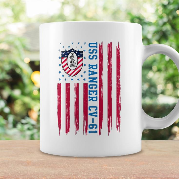 Uss Ranger Cv 61 American Flag Aircraft Carrier Veterans Day Coffee Mug Gifts ideas