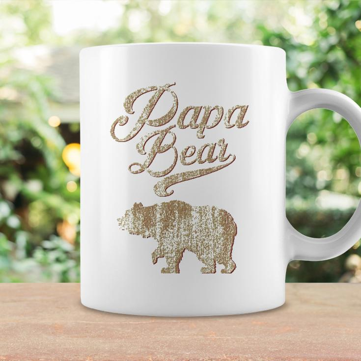 Vintage Papa Bear Dad Fathers Day Father Gift Tee Coffee Mug Gifts ideas